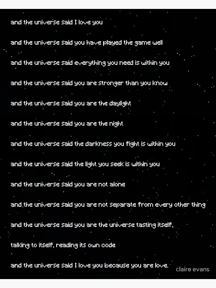 The Minecraft End Poem