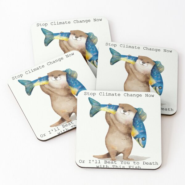 Item preview, Stop Climate Change Otter designed and sold by magnetarball.