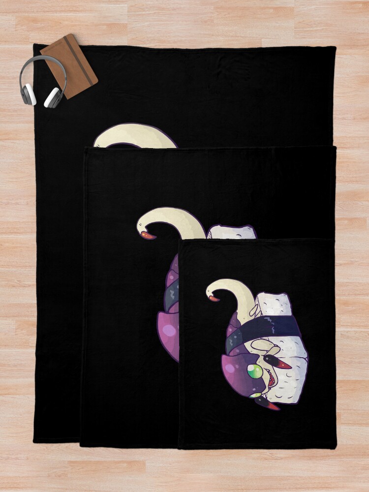 Thumbnail 5 of 6, Throw Blanket, Xenos 'Nid Cute Sushi Print designed and sold by ToplineDesigns.