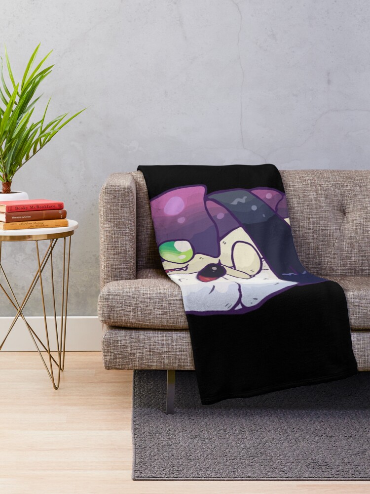 Thumbnail 2 of 6, Throw Blanket, Xenos 'Nid Cute Sushi Print designed and sold by ToplineDesigns.