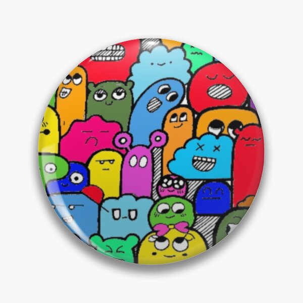 Item preview, Cute kawaii doodle monster print designed and sold by MariiaCreation.