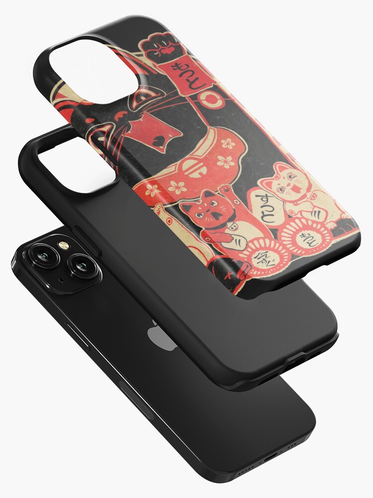Discover Lucky Cat Revolution iPhone Case