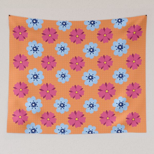 Artikelvorschau, Rosa und himmelblaue Blumen II entworfen und verkauft von Bluewave21.