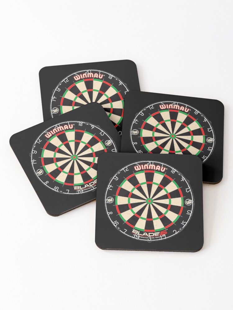 Winmau Blade 5 dartboard" Coasters Set of 4 by MarcoSc