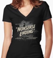 Nonsense Ending Women's Fitted V-Neck T-Shirt