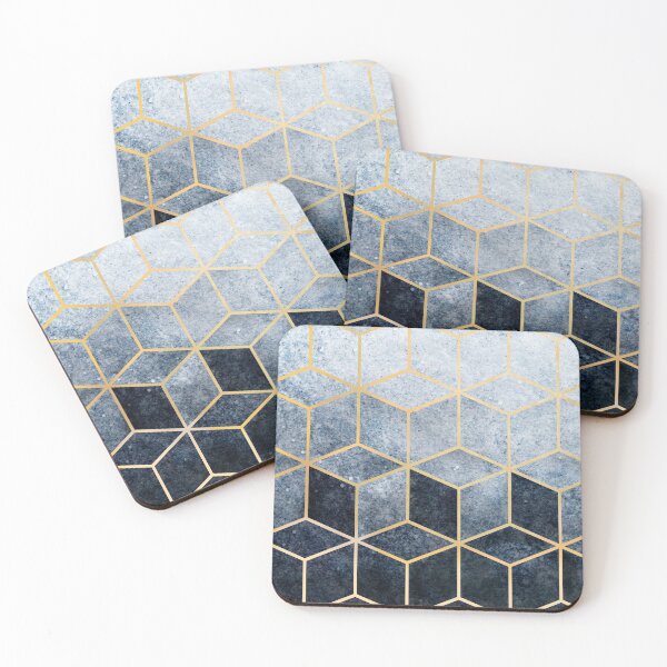 Item preview, Abstract blue  And Grey Gradient Cubes  designed and sold by JobaBreezy.