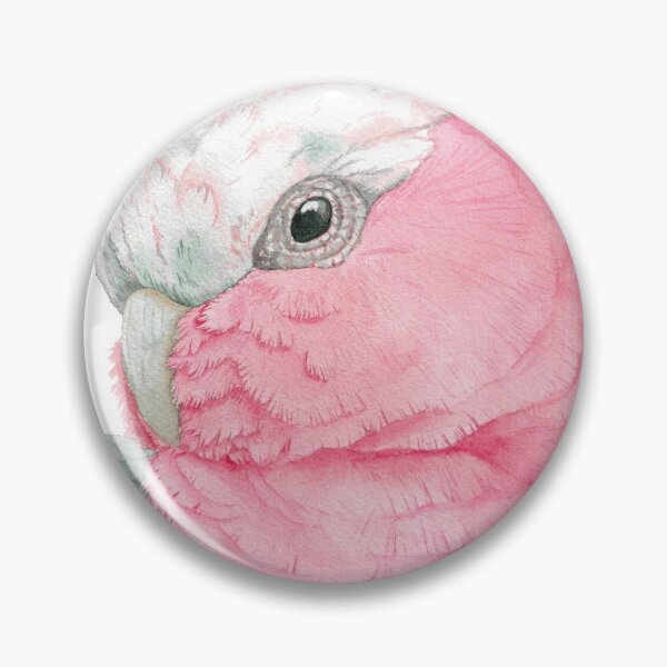 Item preview, Watercolor Galah pink cockatoo watercolor portrait designed and sold by L'Atelier Oranjade.