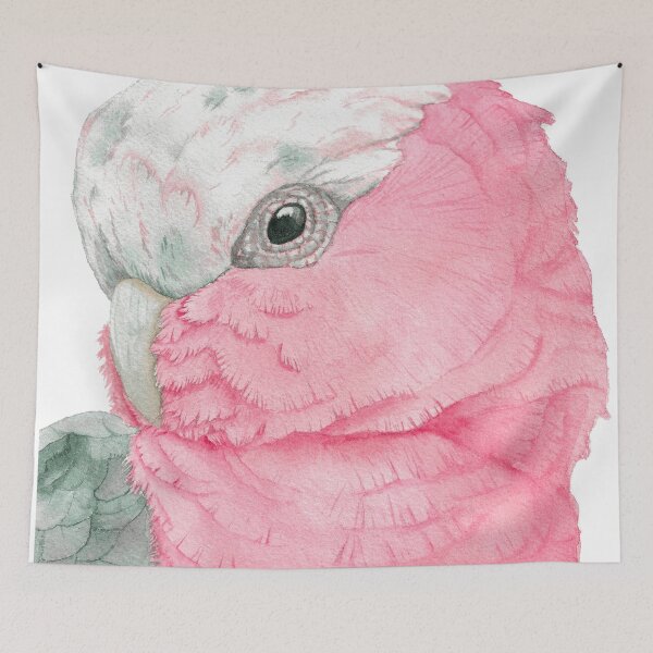 Item preview, Watercolor Galah pink cockatoo watercolor portrait designed and sold by L'Atelier Oranjade.