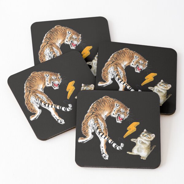 Item preview, Watercolor Cat Vs Tiger designed and sold by virillanissa.