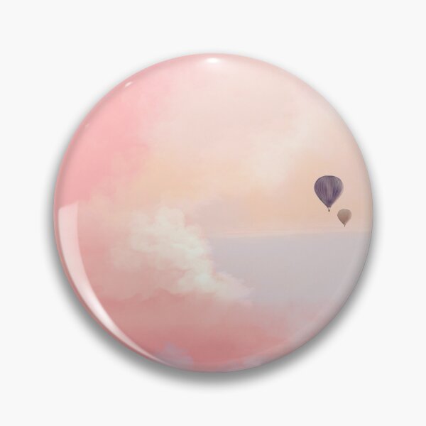 Item preview, Magical Hot air balloon, purple and pink clouds designed and sold by Enchantedpaints.