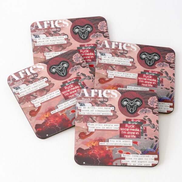Item preview, Aries Poster Astrology Collage designed and sold by aidaciocuta.