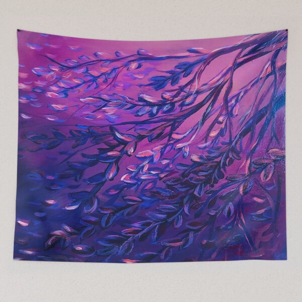 Item preview, Winds of Change  - Willow leaves blowing and floating in the wind designed and sold by danielabahry.