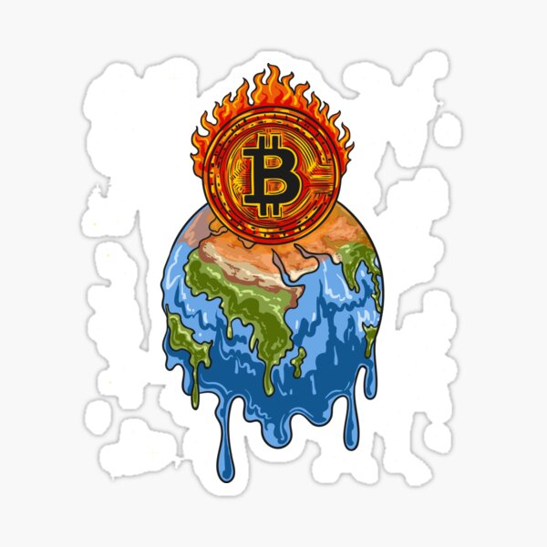 Bitcoin Time for Plan B Melting Earth Internet Crypto Women Sticker