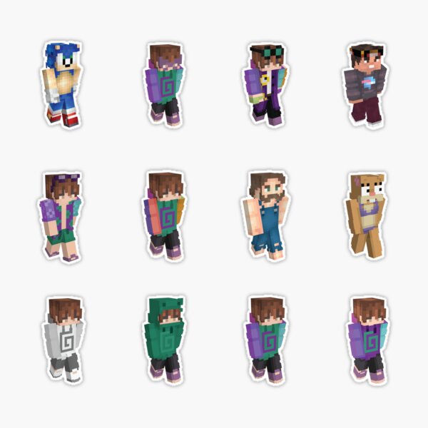 Karl Jacobs Mrbeast Minecraft skin Sticker for Sale by dolapot