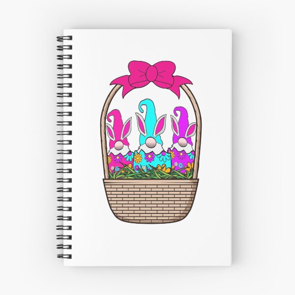 Item preview, 3 Easter Egg Gnomes in Easter Basket Pastel Spring Bunny Ears Rabbit Cute designed and sold by funnytshirtemp.