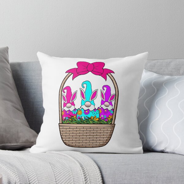 Item preview, 3 Easter Egg Gnomes in Easter Basket Pastel Spring Bunny Ears Rabbit Cute designed and sold by funnytshirtemp.