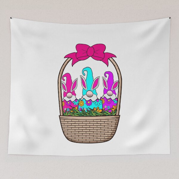 Item preview, 3 Easter Egg Gnomes in Easter Basket Pastel Spring Bunny Ears Rabbit Cute designed and sold by funnytshirtemp.