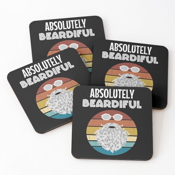 Item preview, Retro Style Absolutely Beardiful Funny Biker Bearded Hipster designed and sold by Crow and Monkey.
