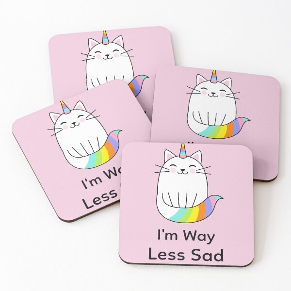 Item preview, I'm Way Less Sad Meownicorn designed and sold by Cupart.