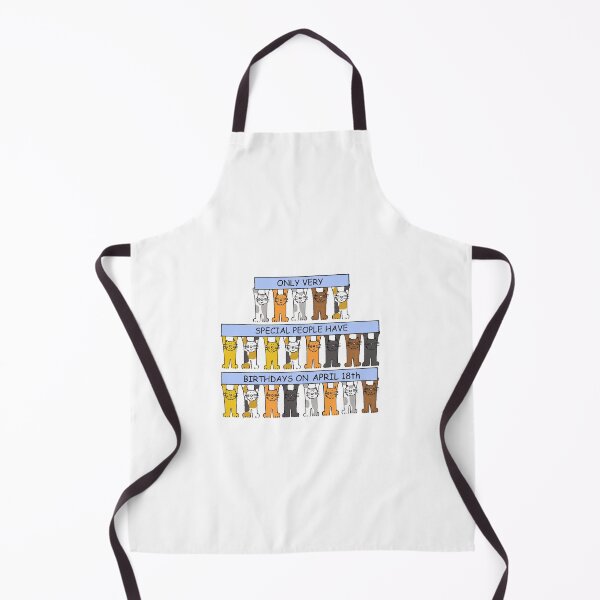 Item preview, April 18th Birthday Cartoon Cats Holding Banners designed and sold by KateTaylor.