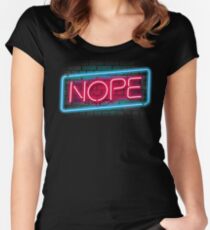 Nope Women's Fitted Scoop T-Shirt