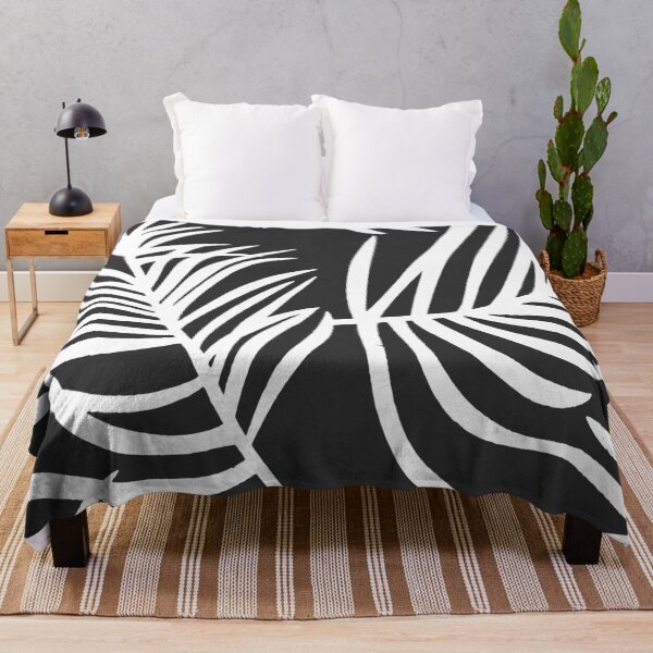 Item preview, zebra fronds - black and white - dark mode designed and sold by TheDiamondRiot.