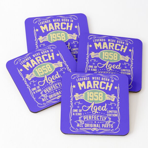 Item preview, Legends Were Born In March 1958 63rd Birthday Gifts designed and sold by KenynguyenArc.