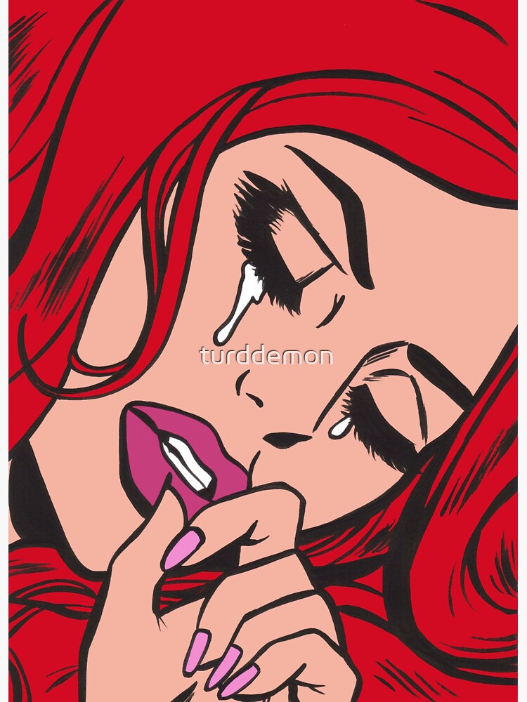Red Hair Crying Comic Girl by turddemon