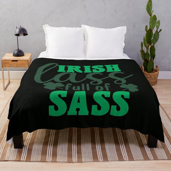 Item preview, IRISH LASS FULL OF SASS ST. PATRICKS DAY QUOTE designed and sold by Adhiambo.