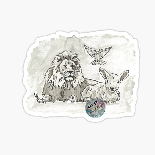 Item preview, The Lion and The Lamb and The Dove designed and sold by ArtDanielKeith.