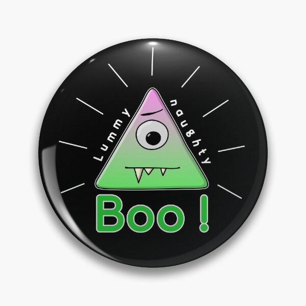 Item preview, Lummy Naughty - cute triangle monster - illuminati pun - dark BG designed and sold by reIntegration.