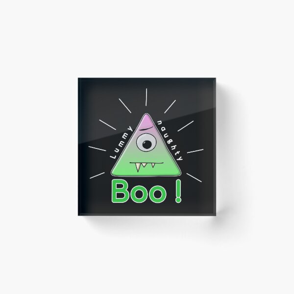 Item preview, Lummy Naughty - cute triangle monster - illuminati pun - dark BG designed and sold by reIntegration.