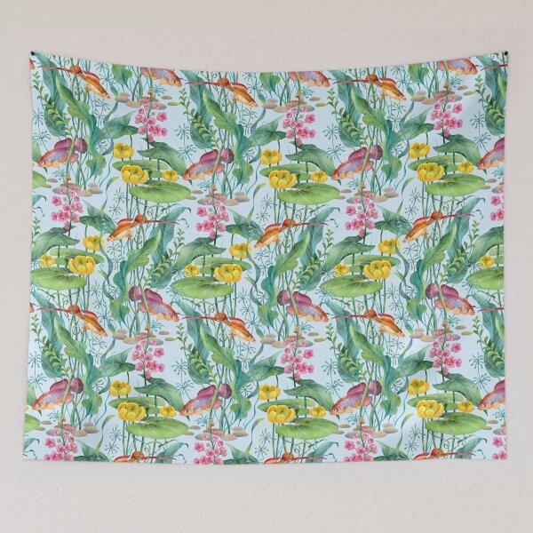 Item preview, Aquarium fishes , water plants and flowers designed and sold by fairytaleprints.