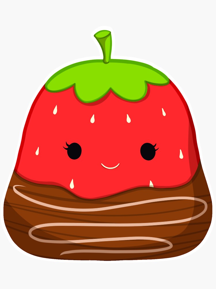 "Chocolate Covered Strawberry Squishmallow" Sticker for Sale by