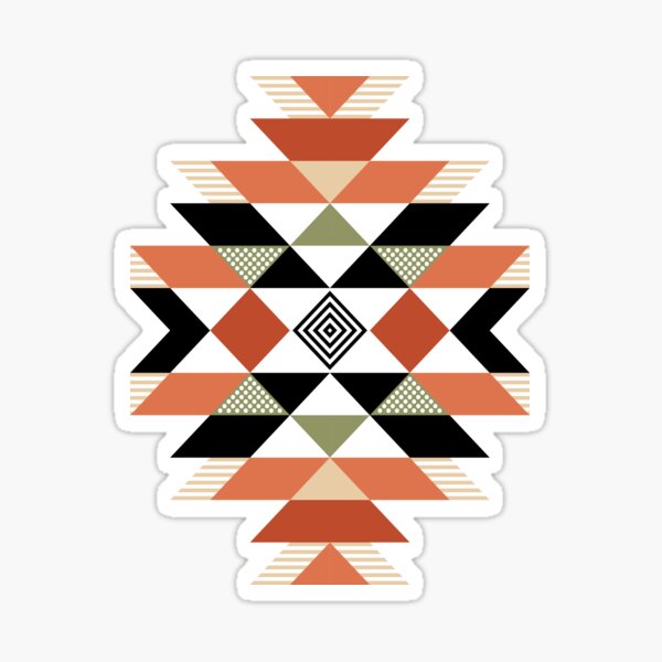 Motif natif moderne en terre cuite Sticker