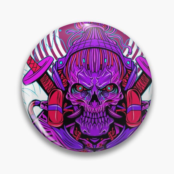 Item preview, skull onimusha neon color future designed and sold by stellmutha.
