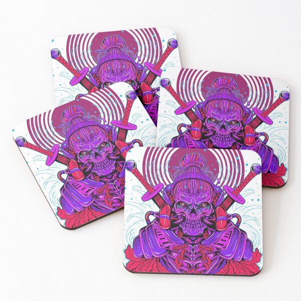 Item preview, skull onimusha neon color future designed and sold by stellmutha.