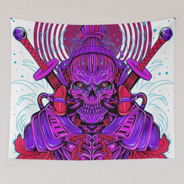 Item preview, skull onimusha neon color future designed and sold by stellmutha.