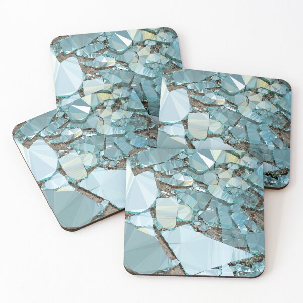 Item preview, Shattered Glass Low Poly Geometric Digital Art Painting designed and sold by Vicky Brago-Mitchell®.