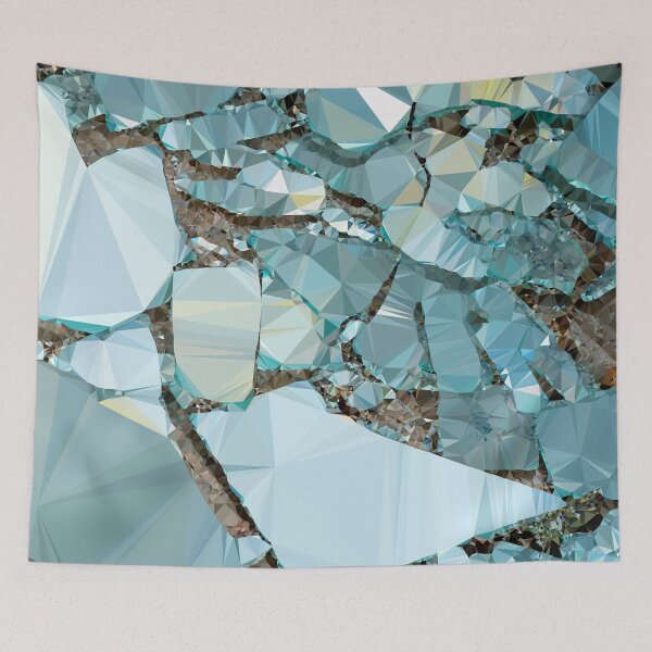 Item preview, Shattered Glass Low Poly Geometric Digital Art Painting designed and sold by Vicky Brago-Mitchell®.