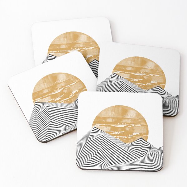Item preview, Abstract Line Mountain Sunset designed and sold by StudioArtNew.