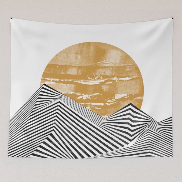 Item preview, Abstract Line Mountain Sunset designed and sold by StudioArtNew.