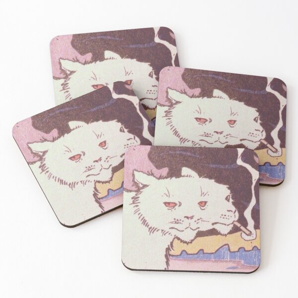 Item preview, Trippy Double Faced Cat smoking designed and sold by freakydutchkid.