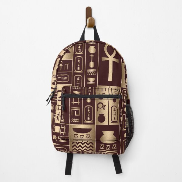 Item preview, Red and Gold Ancient Egyptian Hieroglyphs Pattern designed and sold by CynthiaGraphics.