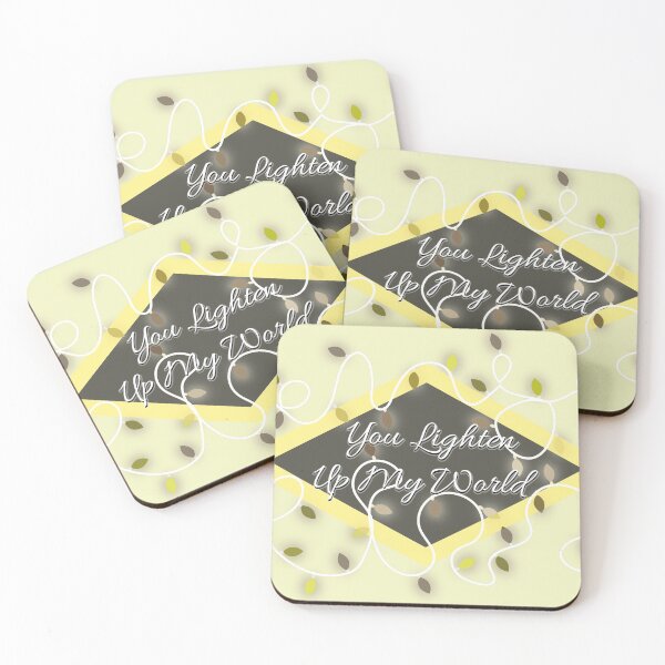 Item preview, You lighten up my world glowing lights yellow background designed and sold by myseptember18th.