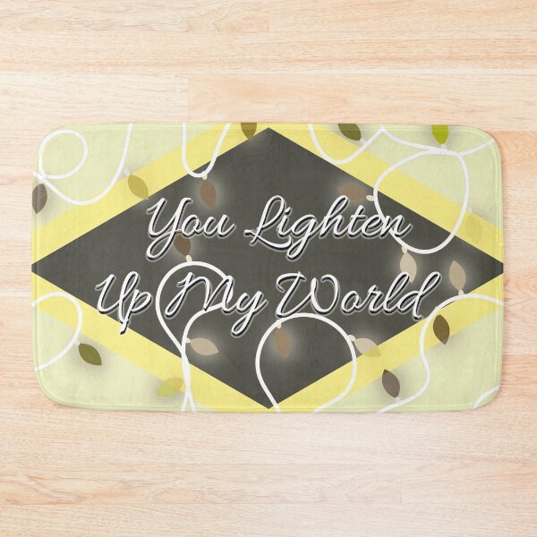 Item preview, You lighten up my world glowing lights yellow background designed and sold by myseptember18th.