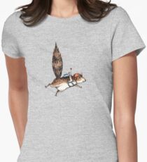 Skydiver Squirrel Women's Fitted T-Shirt