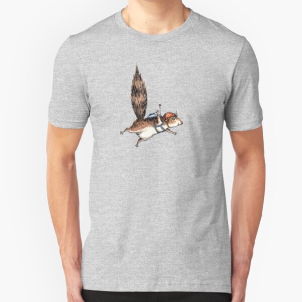 Skydiver Squirrel Slim Fit T-Shirt