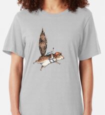 Skydiver Squirrel Slim Fit T-Shirt
