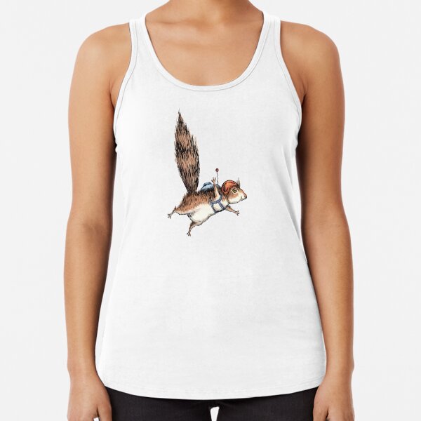 Womens Boxing SQUIRREL Muscle Sleeveless Racerback T-shirt Tee